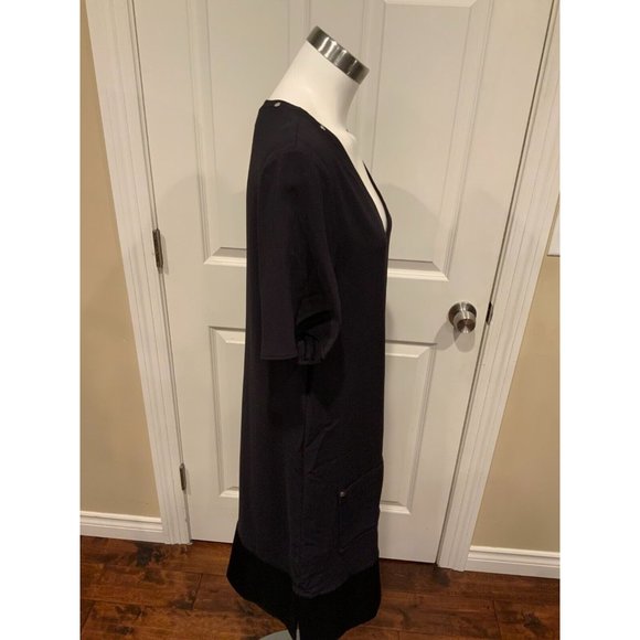 By Malene Birger Black Studded V-Neck Shift Dress, Size 6 (US) 38 (FR) NWT! - Picture 4 of 10